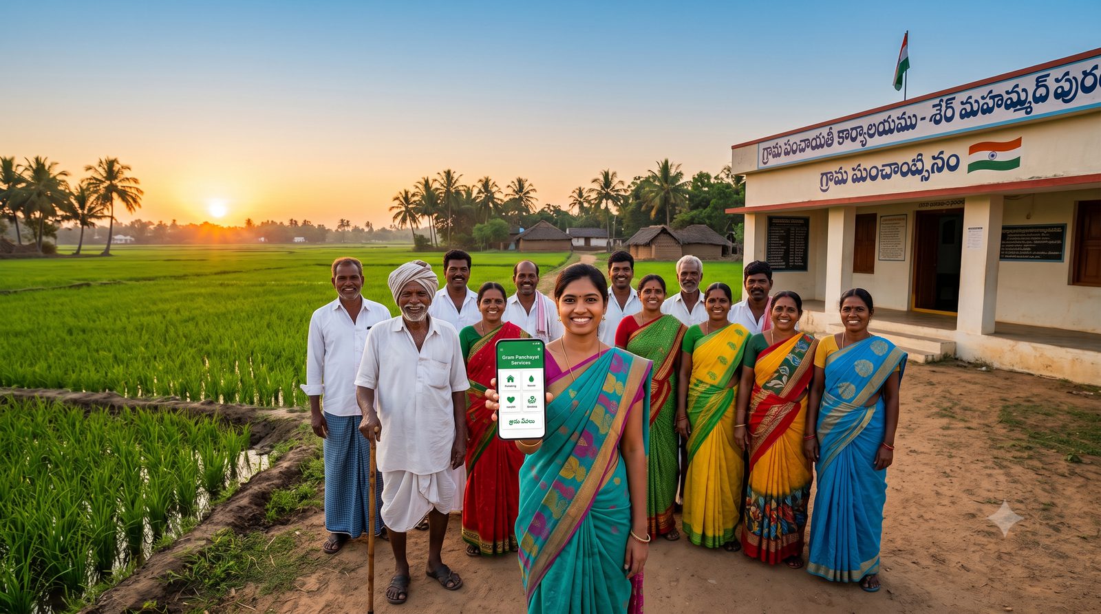 Villagers supporting the programme together